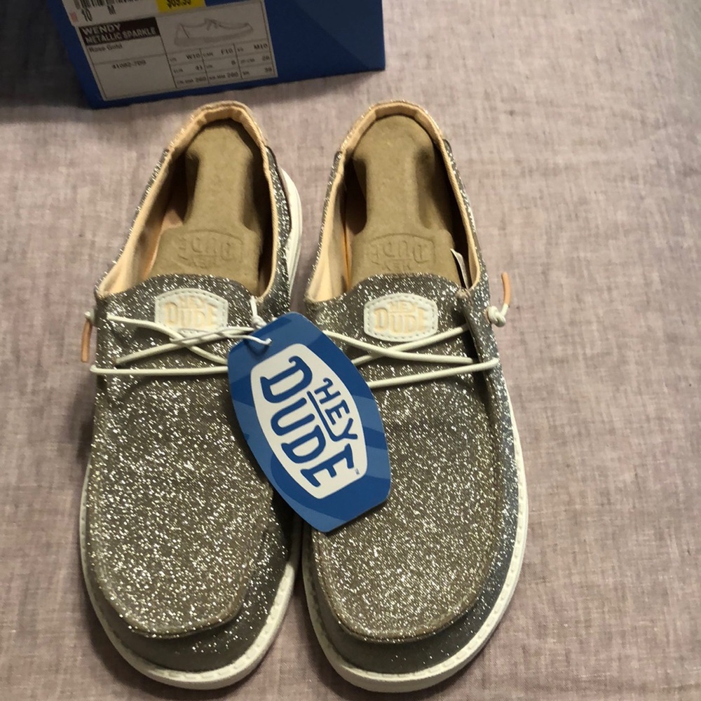 Rose gold brand, new hey dudes with tags